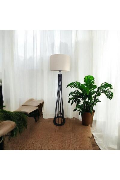 Ömür Avize deniz silindir şapka siyah ayaklı lambader