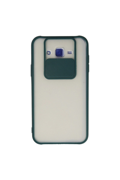 Twin Store Galaxy J7 Case Palm Frosted Camera Sliding Silicone - Green