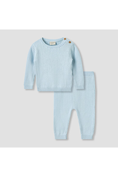 Juniors Pyjama Set with Ribbed Texture - Cotton - Long Sleeves