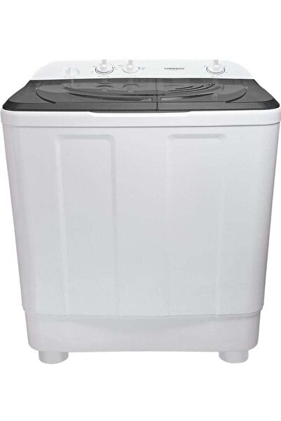 Tornado 7kg Half Automatic Washing Machine - 1200 RPM, White x Black