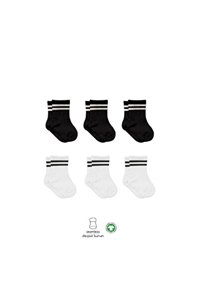 Bistyle 6-Piece Hoop-Corseted Combed Cotton Socks 10102