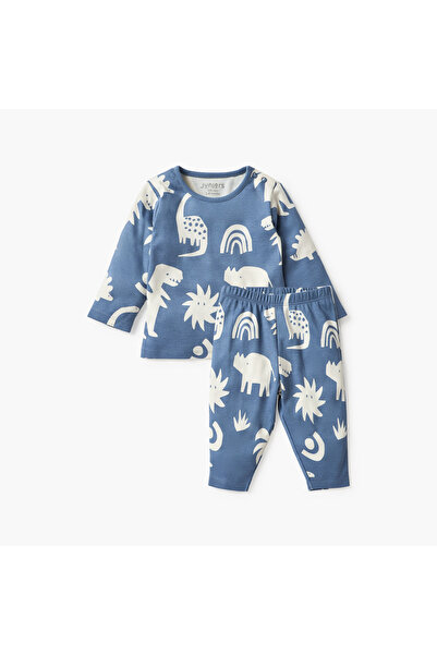 Juniors Dinosaur Print T-shirt and Pyjama Set
