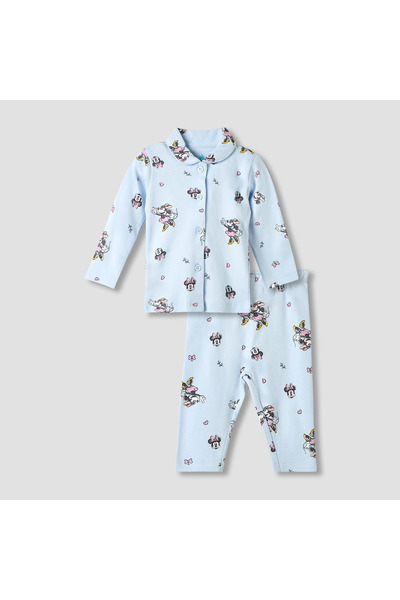 Disney Minnie Mouse Print Shirt and Pyjama Set