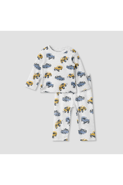 Juniors طقم تي شيرت وبيجامة بطبعة سيارة