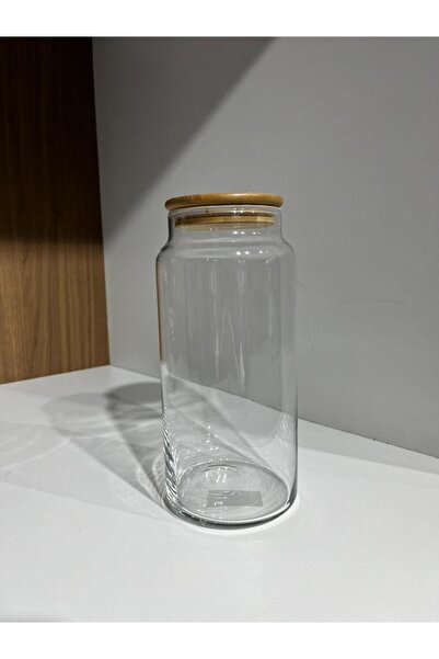 GÖNÜL BAMBU KAPAK CAM KAVANOZ 1,3 LİTRE