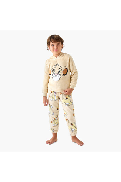 Disney Simba Embroidered Hooded Sweatshirt and Pyjama Set