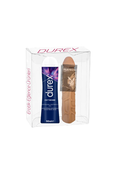 Durex AnalJel 50ml+GerçekçiPenis Etli 4cm 17cm PenisKılıfı PenisUzatan Dolgul...