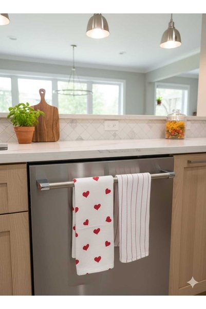 VAVEY Cotton Kitchen Towel Set of 2 Water Absorbent Non-Marking Does Not Scratch Polishes Porcelain
