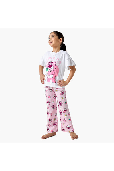 Disney طقم تي شيرت وبيجامة بطبعة لوتسو