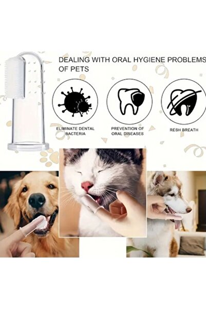 OEM Silicone Finger Toothbrush with Case for Dogs and Cats 5cm
