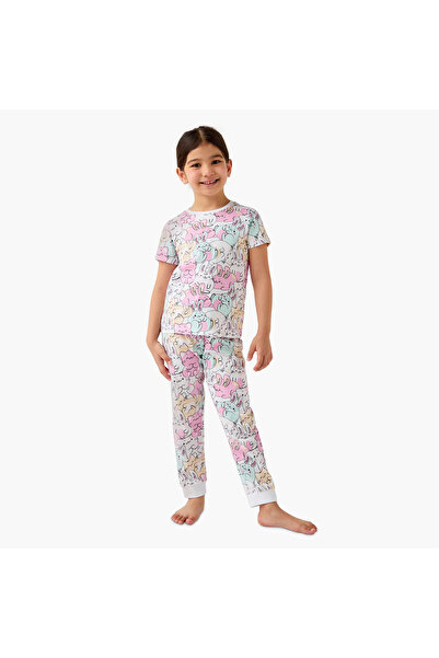 Juniors طقم تي شيرت وبيجامة مطبوع