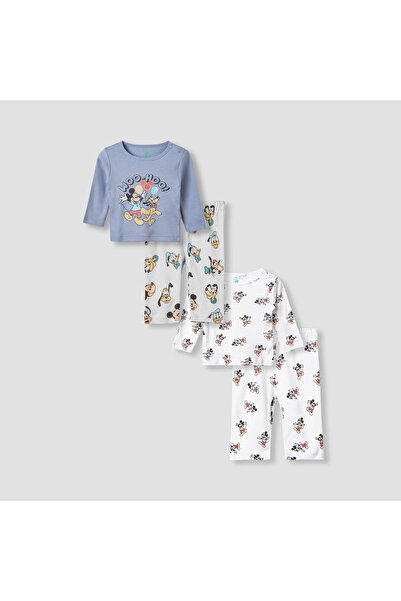 Disney Mickey Mouse and Goofy Print T-shirt and Pyjama - Set of 2