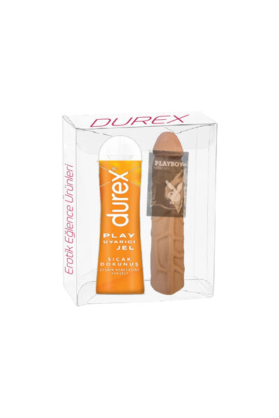 Durex Sıcak Dokunuş Uyarıcılı 100ml+DolguluPrezervatif 4cmUzatmalı 17cmUzun PenisKılıfı A-EP019