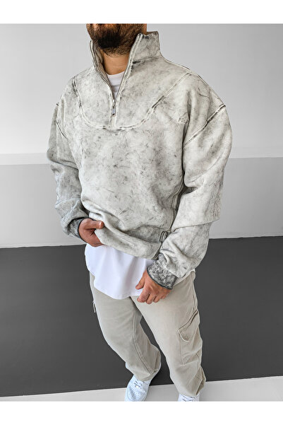 NO1 KONSEPT سترة رياضية فاخرة قابلة للغسل مزودة بـ ياقة مرتفعة متوسطة الطول س...