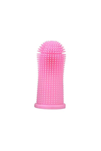 PAWNEST Pink Silicone Finger Toothbrush – Dog & Cat Oral Care, Soft and Safe Cleaning (1 Piece)