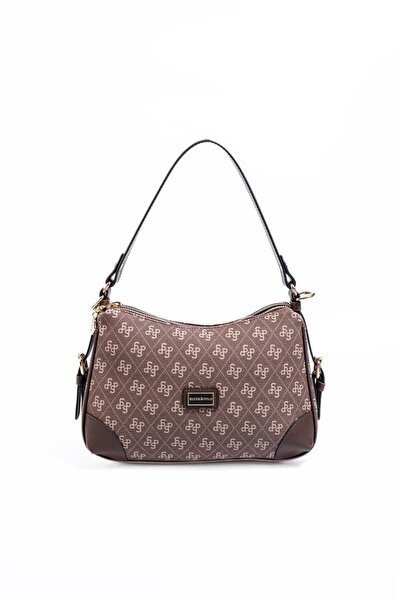 Silver Polo حقيبة كتف نسائية من سيلفر آند بولو SP1269 مونوغرام بني
