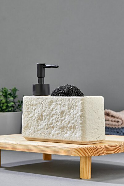 Cooker 480 ml Ceramic Liquid Soap Dispenser with Sponge Holder Ckr3888