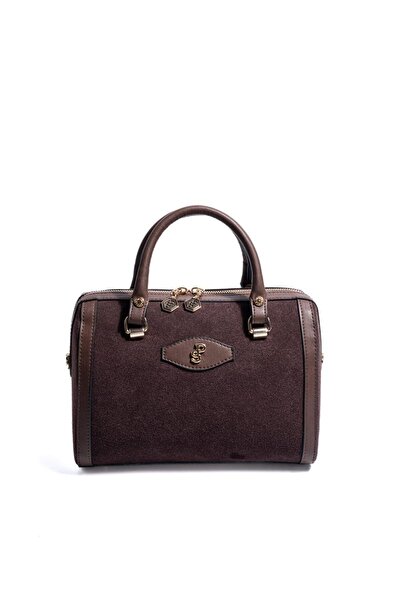 Silver Polo Silver & Polo Sp1091 Women's Handbag Suede Brown