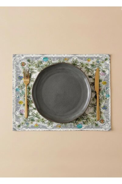 Markaev طقم أدوات مائدة أمريكي فضي مكون من 4 قطع مصنوع من القطن لعيد الميلاد