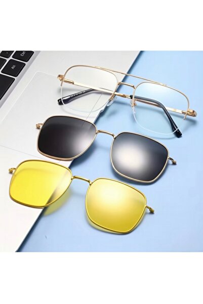 Olivier Philippe 3-in-1 Clip-On Sunglasses-Blue Light Protection -Night Vision Glasses