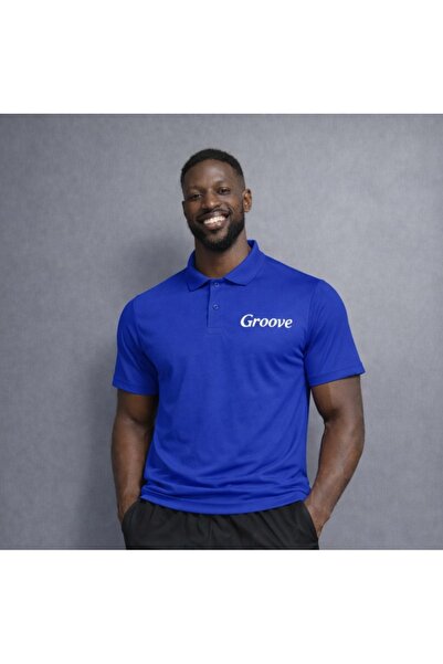 NOFLEN Men's Groove Printed Polo Neck T-Shirt