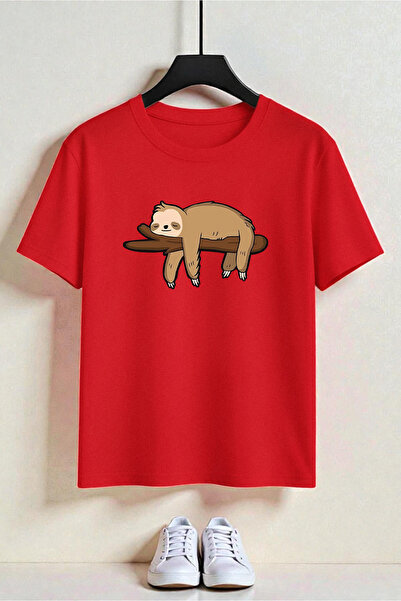 uyguntarz Unisex Sleeping Lazy Printed Design Tshirt