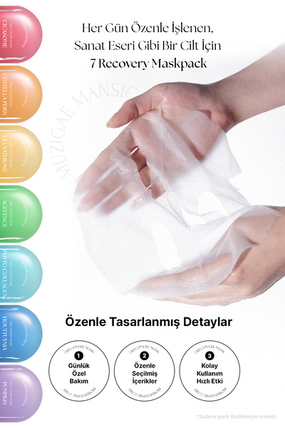 Muzigae Mansion Nemlendirici Cica Özlü Yaprak Maske 7 Recovery Maskpack (Cicasome Mask)