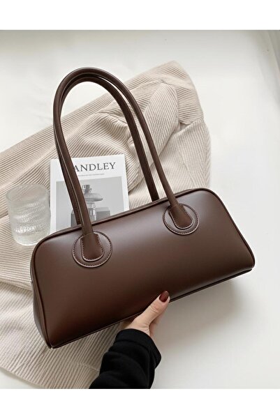 Handley Geantă de umăr tip baguette din piele moale de lux