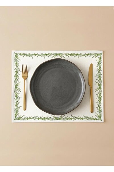 Markaev طقم مائدة أمريكي من 4 قطع من القطن من فيينا بوردر