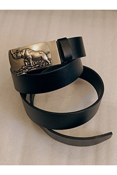 Butik Tülin Unisex Authentic Genuine Cowhide Leather Black Silver Rhinoceros ...