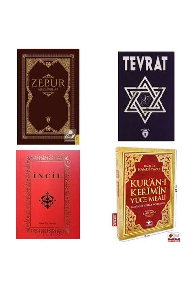 Avesta Yayınları 4 Büyük Dini Kitap - İncil - Kur'an - Tevrat - Zebur
