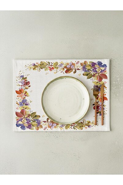 Markaev Σετ αμερικανικής τραπεζαρίας 6 τεμαχίων από βαμβάκι με φθινοπωρινά φύλλα