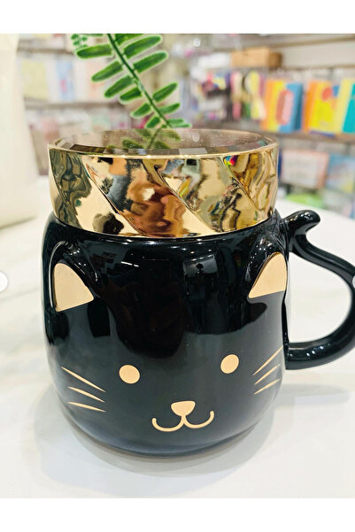 Mihristore Cat Mug Cup Gift Mug Cup with Lid