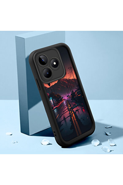 Hontinga جراب هاتف من السيليكون الناعم متوافق مع هاتف Realme Note 50 مضاد للسقوط