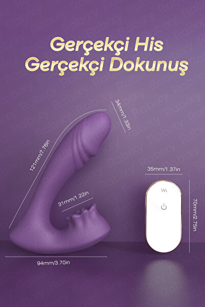 Rabixy Uzaktan Kumandalı Giyilebilir Dil Vuruşlu Vibratör