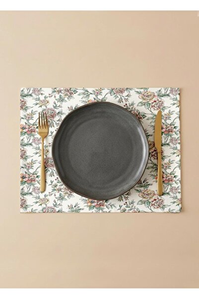 Markaev طقم مائدة أمريكي من 4 قطع من القطن بنقشة الزهور الرومانسية