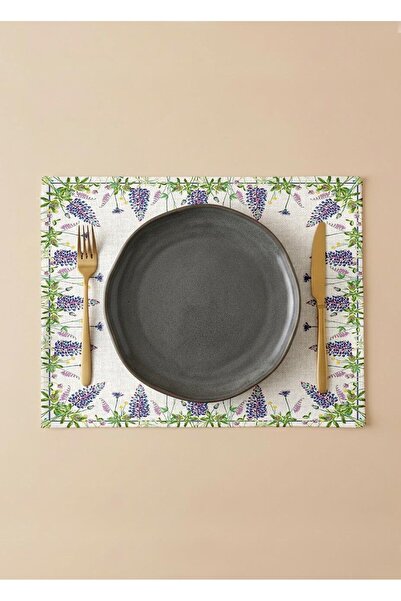 Markaev طقم مائدة أمريكي من 4 قطع من القطن من ليلاك روياس