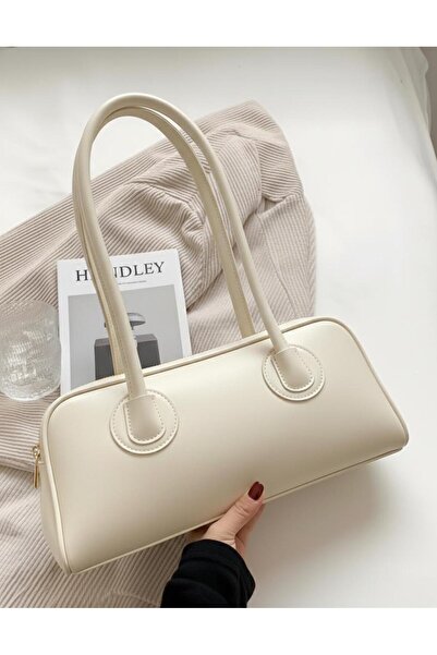 Handley Geantă de umăr tip baguette din piele moale de lux