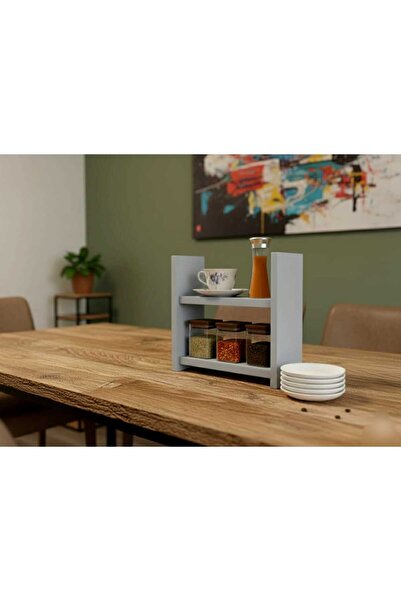 Mavi kare mobilya Çok amaçlı modern tezgah üstü baharatlık raf düzenleyici or...