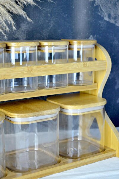 Paçi ALİSA KARE 8 PARÇA STANDLI BAHARATLIK SETİ