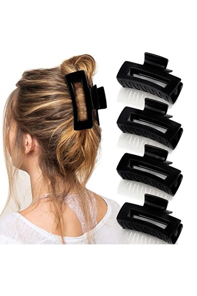 casa di moda Set de 4 catarame negre mat