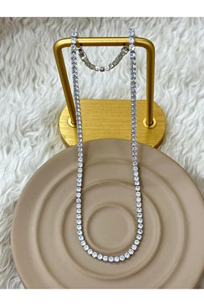 BY YASİN TOPÇU 💎 ✨   Classic Sparkling Round Stone Tennis Necklace ✨ 💎