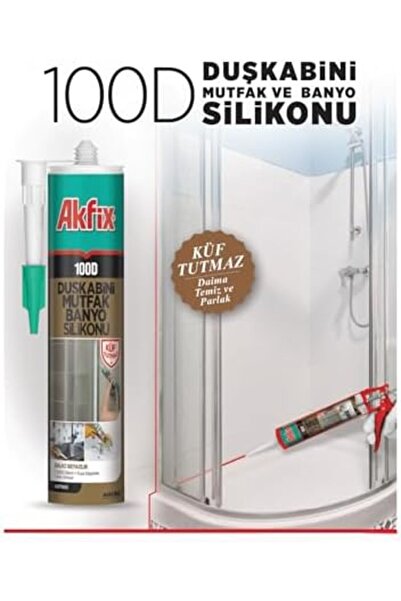 BRF BFSX 100D Duşkabini, Mutfak ve Banyo Silikonu, Şeffaf,%100 Silikon, Hızlı...