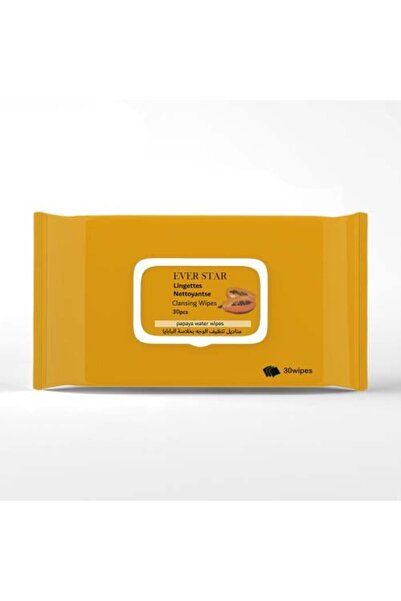 Everstar Ever Star Papaya Wet Wipes for Cleansing and Purifying Skin - 30 Wipes