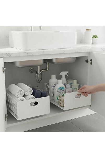 decorelax 2 bucăți 25/23 șină sertară interioară pentru dulap alb