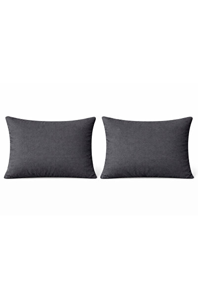 NazeninHome Ranforce 100% Cotton Pillowcase Set of 2 Anthracite