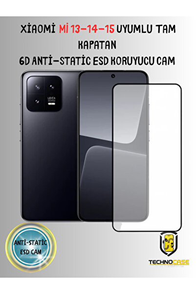 CaseTechnoo Mi 13-14-15 Uyumlu Anti-Static Tam Kapatan Diamond ESD 9H Ekran K...