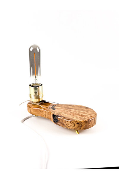 OEM Handmade decorative lamp made of solid olive wood