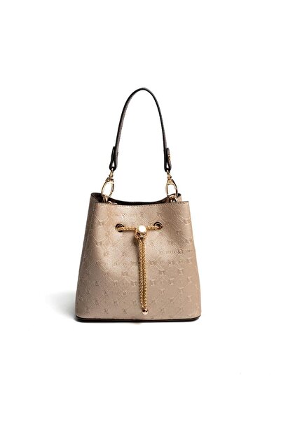 Silver Polo Silver & Polo Sp1266 Women's Crossbody Bag with Logo Nut-Brown