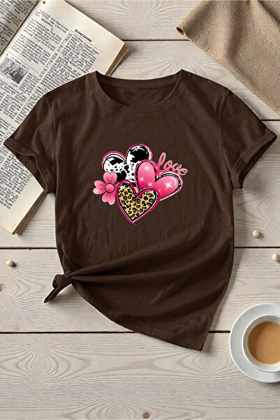 uyguntarz Inimi de dragoste unisex cu imprimeu Design tricou